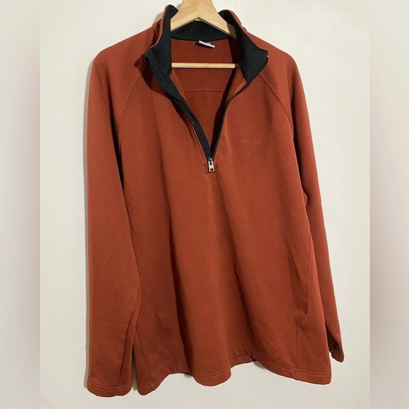 Columbia men’s quarter  zip up fleece outerwear long sleeves jacket. - Picture 3 of 12